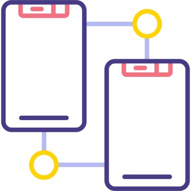 Cep telefonu. Web simgesi basit illüstrasyon