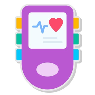 kalp atış hızı simgesi, vektör çizimi