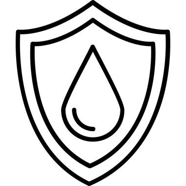 Kalkan simgesi, suyun vektör tasarımı