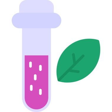 Yaprak ikonu vektör illüstrasyon tasarımlı test tüpleri