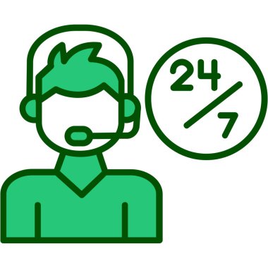 Müşteri desteği vektör simgesi düzenlenebilir