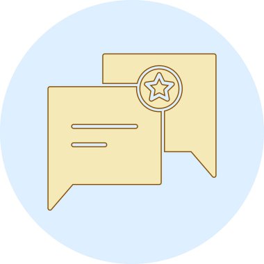 Sohbet vektörü simgesi modern basit illüstrasyon