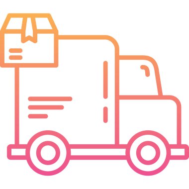 Teslimat. Web simgesi basit illüstrasyon