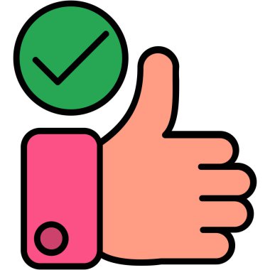 Başparmağını kaldır. Basit resimleme