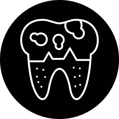 diş simgesi vektör illüstrasyonu