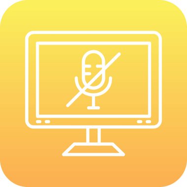 mikrofon simgesi vektör illüstrasyonu