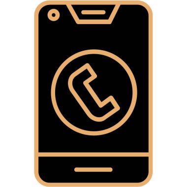 Cep telefonu simgesi, vektör illüstrasyonu