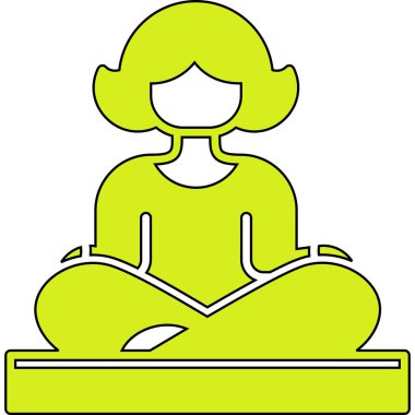 Meditasyon. Web simgesi basit illüstrasyon