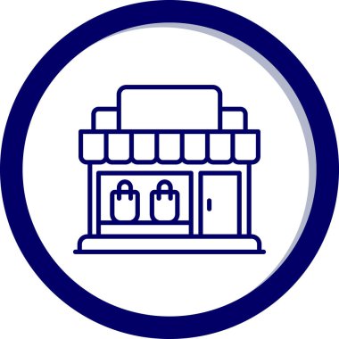 Dükkan. Web simgesi basit illüstrasyon