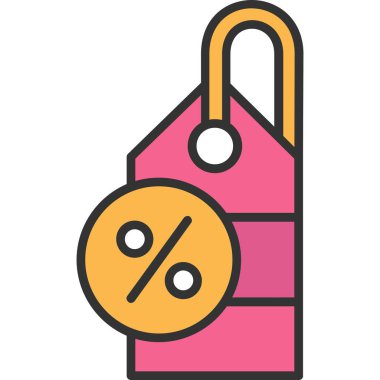 indirimli etiket vektörü simgesi