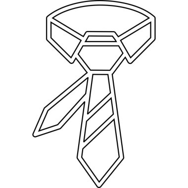 Kravat simgesi, anahat stili