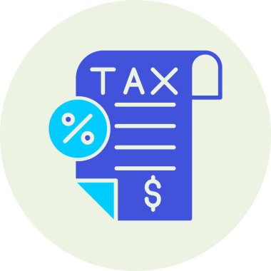 Vergi simgesi. Basit resimleme