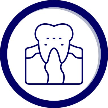 Dişçi diş ikonu, basit bir illüstrasyon. diş bakımı