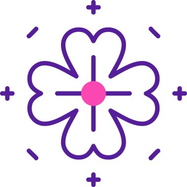 Çiçek. Web simgesi basit illüstrasyon