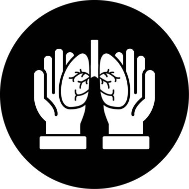 Akciğerler simge vektör çizim