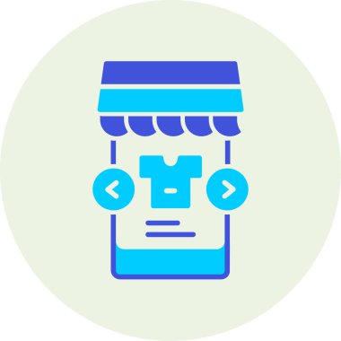 Alışveriş. Web simgesi basit illüstrasyon