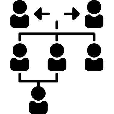 hiyerarşi web simgesi, vektör çizim