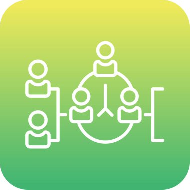 Eşsiz hiyerarşi vektör simgesi