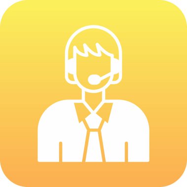 İş adamı simgesi, vektör illüstrasyonu