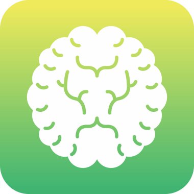 Güzel Beyin Vektörü Glyph simgesi