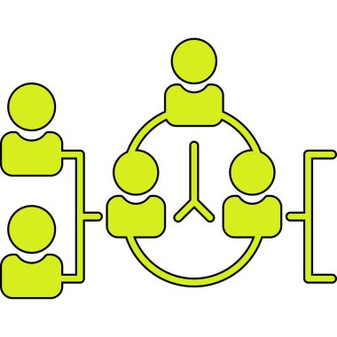 Takım çalışması simgesi vektör illüstrasyonu