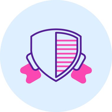 Kalkan. Web simgesi basit illüstrasyon