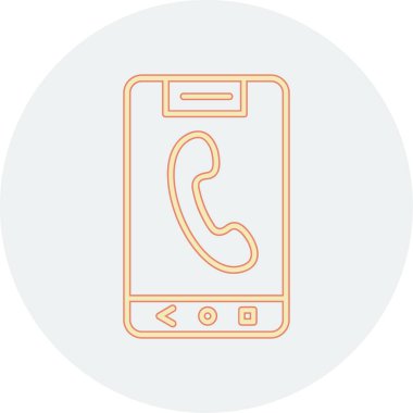 Telefon simgesi vektör illüstrasyonu