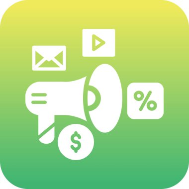 Megafon ikon vektör illüstrasyon tasarımlı hoparlör