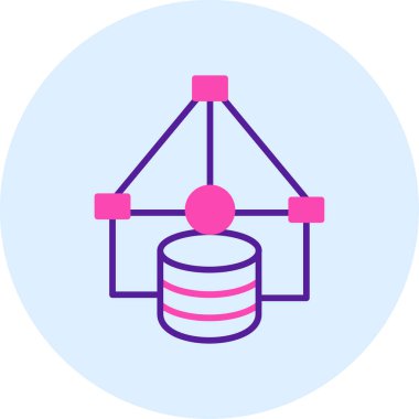 veritabanı. Web simgesi basit illüstrasyon