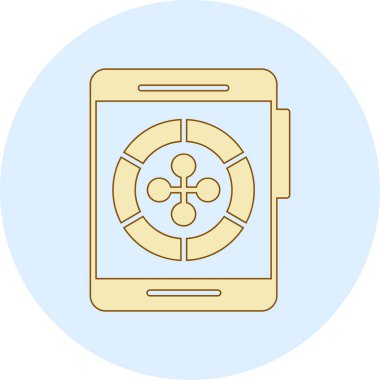 Bozuk para ikonlu akıllı telefon. vektör çizimi tasarımı