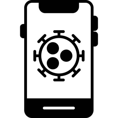 Cep telefonu simgesinin vektör illüstrasyonu