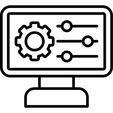 bilgisayar ekranı ana hatları vektörü. Bilgisayar. bilgisayar
