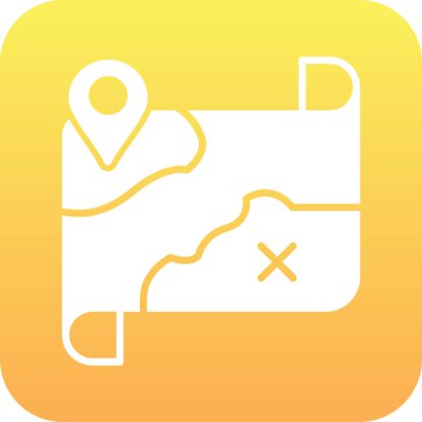 Harita simgesi soyut arkaplan grubunda izole edildi