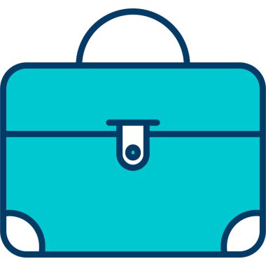 Bavul. Web simgesi basit illüstrasyon