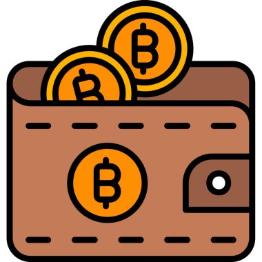 Para cüzdanı vektör illüstrasyonu