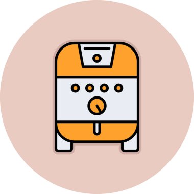 Mutfak makinesi simgesi, vektör illüstrasyonu