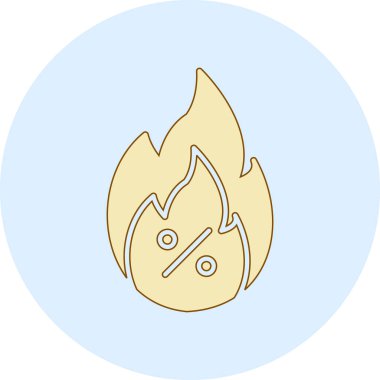 Yangın. Web simgesi basit illüstrasyon