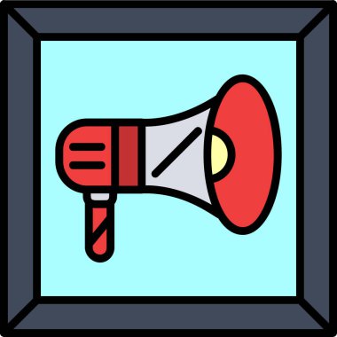 megafon simgesi, vektör illüstrasyonu