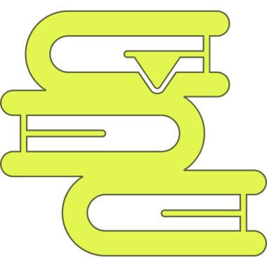 Yeşil ve sarı ikonun vektör illüstrasyonu