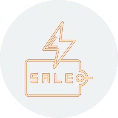 trend tasarım tarzında satış simgesi.