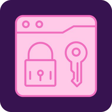 Kilit. Web simgesi basit illüstrasyon