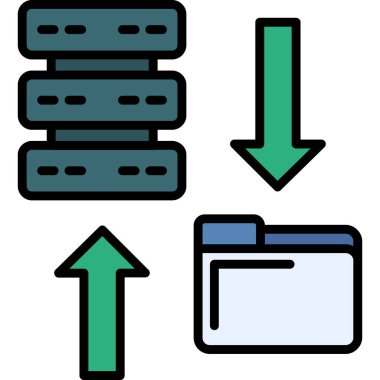 veri aktarım simgesi - taslak biçimi