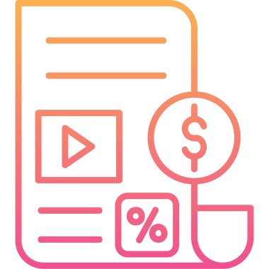 Pazarlama simgesi, vektör illüstrasyonu