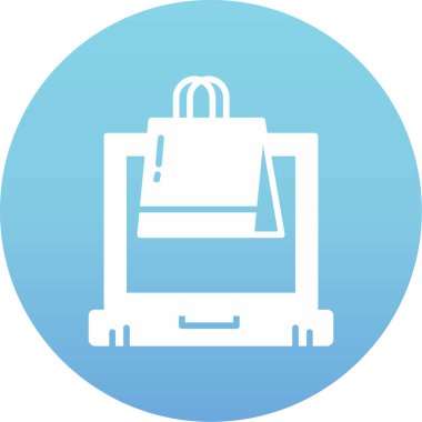 Bir torba simgesinin vektör illüstrasyonu