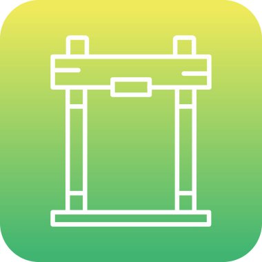 Benzersiz yapı kulesi çizgisi vektör simgesi