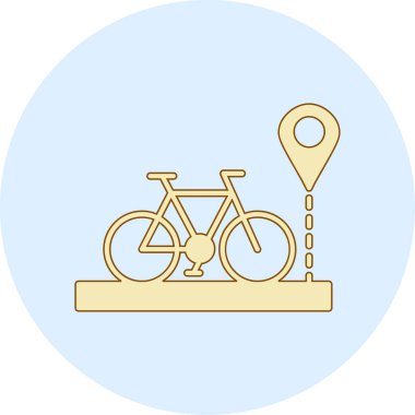 Bisiklet. Web simgesi basit illüstrasyon