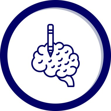 Beyin simgesinin vektör illüstrasyonu