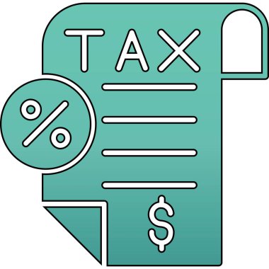 Vergi simgesi vektör illüstrasyonu