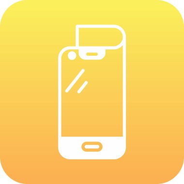 Katlanabilir Smartphone web simgesi, vektör illüstrasyonu