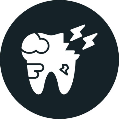 Diş simgesi olan diş, vektör illüstrasyonu